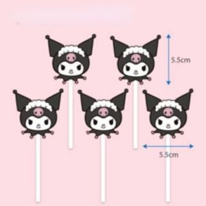 Sanrio Kuromi Melody KT Cat Cake Decorative Ornament Ins Cartoon Doraemon Cake Topper Childrens Birthday Plugin Dessert Baking Supplies