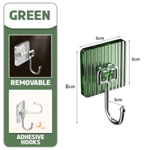 Worthbuy Acrylic Wall Hanging Hook Kitchenware Adhesive Heavy Duty Bathroom Luxury Magic Hook Penyangkut Serbaguna 免钉挂钩