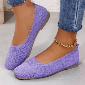 Free Shipping WomenS Shoes  Breathable Single Shoes Soft-Soled Non-Tiring Flat-Soled Square-Toed Casual Shoes For Mothers