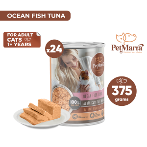 PetMarra Adult Cat Wet Food Can Natural Meat Loaf Ocean Fish Tuna 375g BUNDLE OF 24 cats meatloaf pet foods all breeds