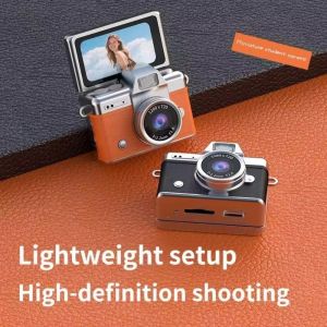 NOBLELYN Phong cách retro Camera CCD mini Màn hình lật Đèn pin Máy ảnh kỹ thuật số  Độ phân giải HD Máy quay phim bỏ túi Du lịch ngoài trời