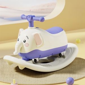 รถช้าง4ล้อ รถขาไถเด็ก รถโยกเยก 2in1 มีเสียง มีไฟ ของเล่นเด็ก รถนั่งเด็ก