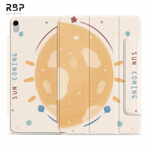 RBP Hình chú gấu hoạt hình dễ thương Vỏ iPad không viền siêu mỏng cho iPad Pro 11 12.9 13 Inch 2024 2022 2021 2020 Air 4 Air 5 10.9 inch iPad Air 6 m2 new mini 6 8.3 Vỏ thông minh Vỏ máy tính bảng di động có thể gập ba lần