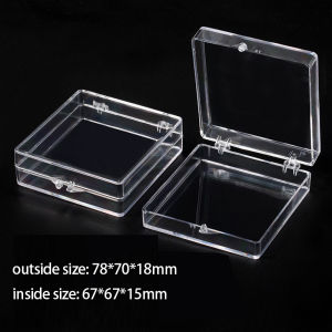 PINPAI 7cm Clear Acrylic Storage Box Press On Nails Handmade Fake Nails Container Showing Display Keeping Box With Paper Card