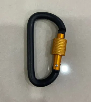Carabiner D-Type Bold 8cm Aluminium Alloy Buckle Clip Key Chain Outdoor Camping Paracord Spring Keyring Hook