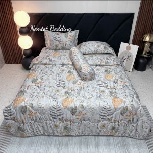 🌇SIÊU ĐẸP🌇Bộ Ga Gối Lụa Lyocell Viscose Thoáng Mát Mềm Mịn Chăn Chần Bông Cao Cấp _ Nemtot Bedding