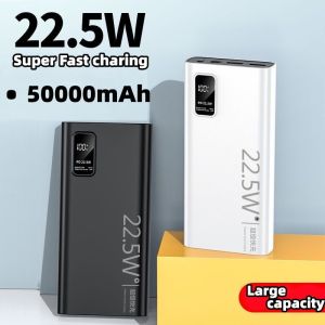 100% original PD 22.5w powerbank fast charging powerbank 100000mah original fast charging 80000mAh 50000mah 20000MAH with LED Display for HUAWEI apple