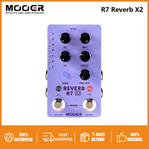 MOOER R7 Reverb X2 Pedal 14 Stereo Reverb Effects Atmosphere/Spring/Hall/Room with Infinite Function Rever Guitar Pedal