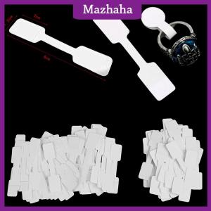 Mazhaha 50 100pcs BLANK Price Tags สร้อยคอแหวนเครื่องประดับป้ายสติกเกอร์กระดาษ