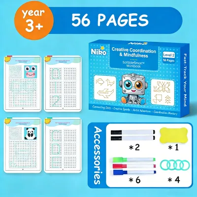 NIKO Tracing Workbook For Kids Training Coloring Book Erasable Writing Materials For Kid Educational Learning