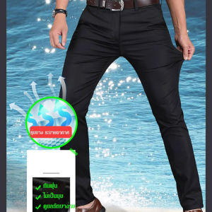 กางเกงสตรีทผู้ชายขนาดใหญ่พับเบลอชายผ้าบางฤดูร้อน