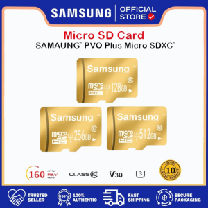 Samsung 100% PRO Plus การ์ดเก็บข้อมูล128GB 256GB 512GB 1TB 2TB Class10ไมโครการ์ด SD พร้อมการ์ดความจำสูงถึง120เมกะไบต์/วินาที
