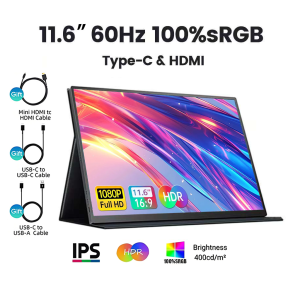 EXPOSE Portable Monitor Touchscreen 15.6 inch 144Hz for Laptop Extension FHD 116% sRGB IPS for Mobile Phone PS5 Xbox