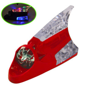 เสาอากาศของรถรูปหูฉลามแรงลม LED ตกแต่งด้วยสีสันสดใสไฟรูปปลาฉลามอุปกรณ์เสริมรถยนต์