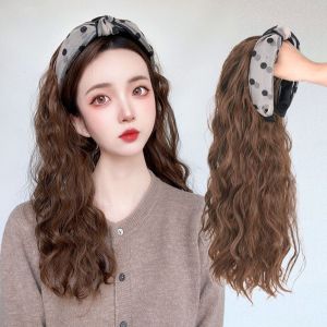 ERYRG ขนปุยฟู ที่มีคุณภาพสูง ธรรมชาติตามธรรมชาติ การต่อผม สังเคราะห์สังเคราะห์สังเคราะห์ สาวๆ คลิปใน สีดำสีดำ สำหรับผู้หญิง วิกผมครึ่งศีรษะ วิกผมหยักยาว อุปกรณ์เสริมผม วิกผมทนความร้อน