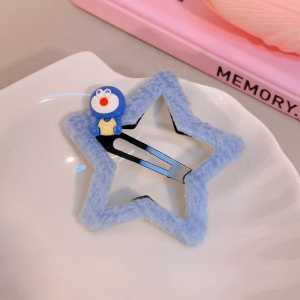 Klip Rambut Bintang / Jepit Rambut Bintang Bulu Motif 2Kartun Lucu