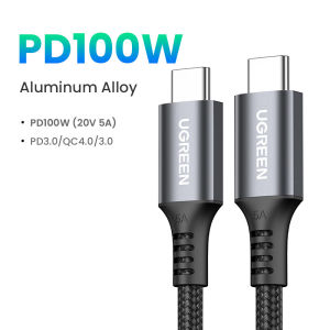 UGREEN 100W USB-C to USB-C Cable 5A PD 100W Fast Charging Cable for iPhone 16 Pro Max iPhone 17 Pro Max iPhone 15 Pro Max Samsung S23 UltraSamsung S24 Ultra ipad Pro 2021 Apple MacBook Air MacBook Pro Huawei Matebook iPad Pro 2022 Chromebook Realme X