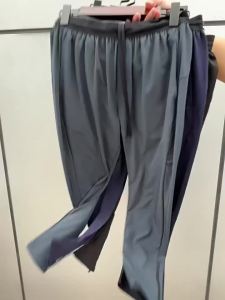 Mens Loose Sport Pants with Zipper Pocket Quick-Dry Thin Casual Trousers Fitness Running Basketball Jogging Training Sportpants