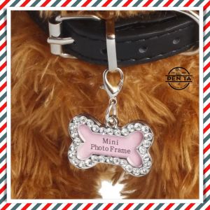 Tag tên – mặt dây cổ đính đá cho chó mèo thú cưng DIY tự thiết kế - Đen Ta pet shop