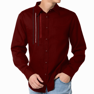 Kemeja Bordir Pria Lengan Panjang Katun Toyobo