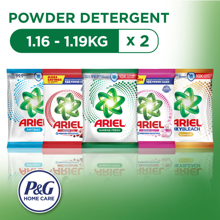 [BUNDLE] Ariel Powder Detergent Fresh Garden Bloom 1.16KG x 2 (Laundry ...