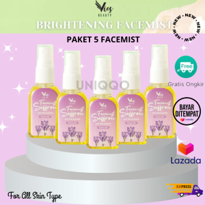 QQ-PAKET HARGA RESELLER 5 FACEMIST SAFFRON BPOM ORI BY VIES BEAUTY DENGAN NIACINAMADE