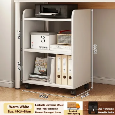 Movable Storage Cabinet With Drawers Under Table Office Double/Three Layer Storage Rack Small Footprint Student Desk Storage 桌下储物柜