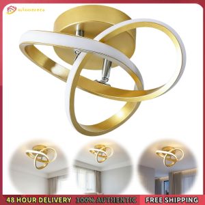 Winnereco Acrylic Trefoil Led Ceiling Light 9.84 Inch Corridor Light for Bedroom Living Dining Room Kitchen