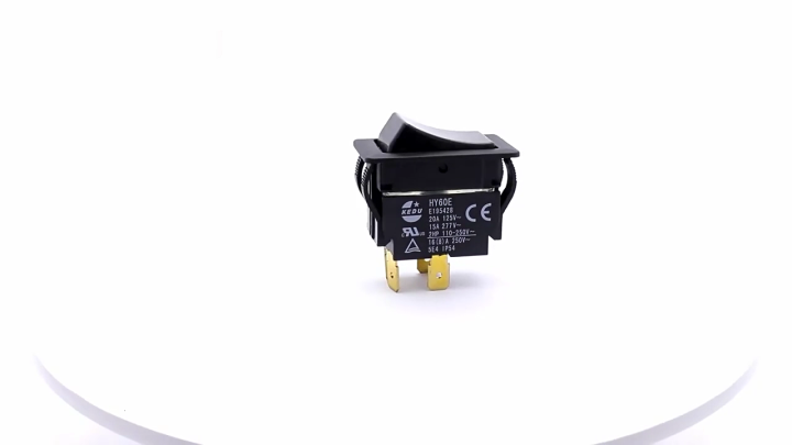 Plug In 4 Pin Rocker Switches 20A Stable 20A 125VAC Push Button Rocker ...