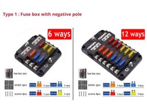 Plastic Cover 12 Ways Blade Fuse Block For Auto Car Boat Marine M5 Stud Light Fuse Box Holder M5 Stud With LED Indicator Light Plastic Cover 6 Ways Blade Fuse Block For Auto Car Boat Marine Fuse Box Holder