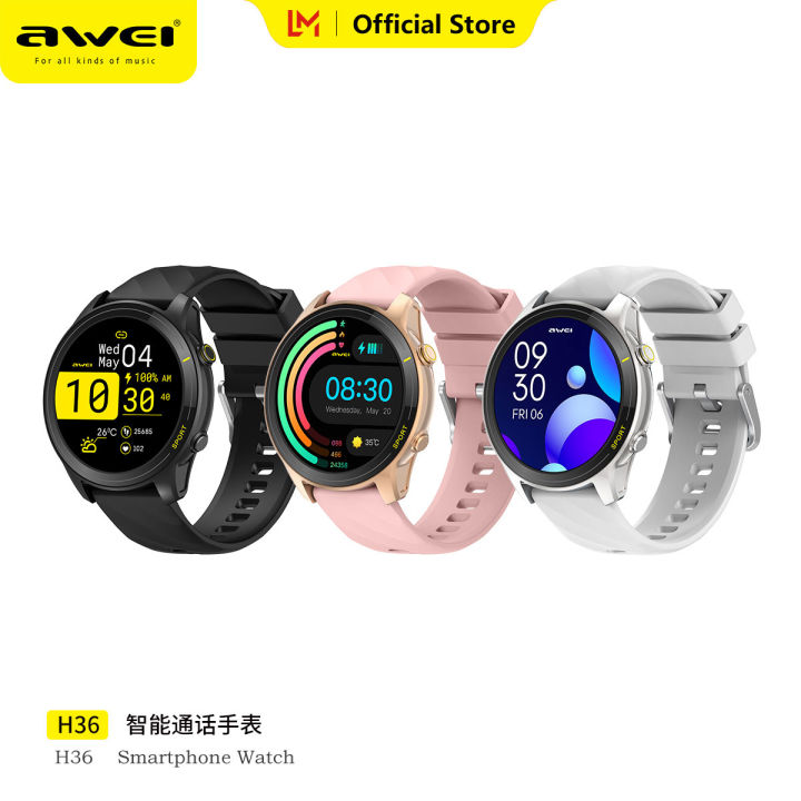 Awei H36 Smart watch IP68 Waterproof Zinc alloy dial Ultra long