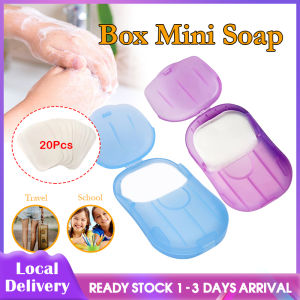 Sabun Tangan Kertas Travel Disposable Soap Tablets Boxed Soap Paper Portable Hand Washing Tablets Travel Carry Soap Paper 20pcs/box