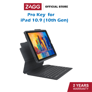 Zagg Pro Keys Bluetooth Keyboard and Detachable Case for iPad  (A16)/10.9 (10th Gen) | 2 Years Warranty