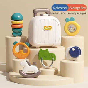 Ready Stock Newborn Baby Teether Toys Baby Teething Toys Food Grade Mainan Gigit Bayi mainan Baby Bite Toy baby rattle toy