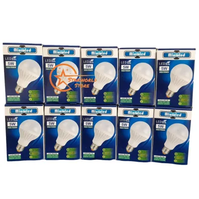 PAKET 10 Pcs Microled Lampu Bohlam LED Bulb 5 Watt Murah - Cahaya Putih
