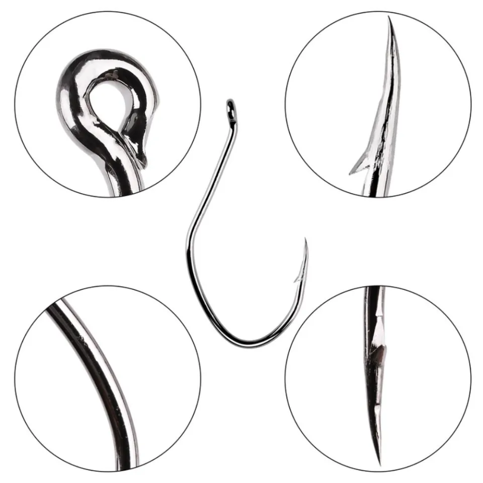 CHASERSS With Hole Norway Single Hook Fly Fishing Accessories Pesca Live  Bait Fishihook Set Japan Hook Sharp Circle Hook Mustad Hooks Fishing Hooks  Sea Hook Barbed Fishhook Fishhook