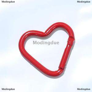 [COD] Modingdue 10pcs Metal Heart Spring Clasp Openable Love Shaped Carabiner Keychain Clips Hook Dog Chain DIY Jewelry Buckles Connector