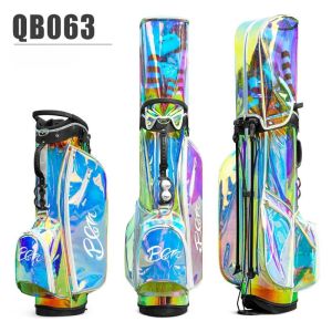 PGM กระเป๋าใส่กอล์ฟสำหรับผู้หญิง แฟชั่นเจ็ดสีผู้ถือน้ำหนักเบาถุงกอล์ฟ PVC กันน้ำถุงกอล์ฟ QB063