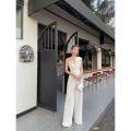 [ส่งเร็วพิเศษ!] PB505 TARA Long pants กางเกงทำงาน ขาบาน เอวสูง ซิปหลัง ทรงคลาสสิค มีไซร์ S M L เนื้อผ้าบาร์บี้ ผ้าดี การันตีคุณภาพ. 