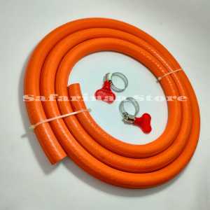 Selang Gas LPG 3 Lapis Orange / Merah Per Meter Gratis Klem - Lazada