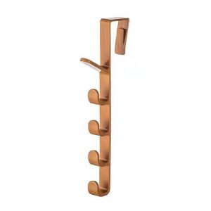 INVADER Wall-mounted Door Hanger Hooks 5 Hooks Traceless Hanging Rack Durable Door Hooks for Clothes Bag Caps Purse