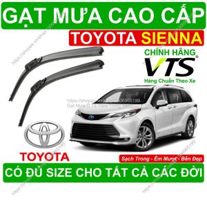 Gạt Mưa Kính Lái Toyota Sienna Cặp Gạt Mưa Kính Lái Toyota Sienna Có Đủ Size Cho Các Đời Xe Toyota Sienna Sạch Êm Bền