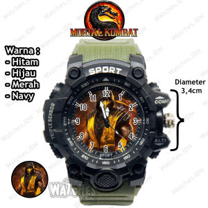Jam Tangan Anak Laki-Laki Sport Anti Air Karakter Scorpion Terbaru
