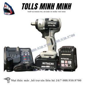 Siết Bulong HITACHI 20V Hàng Loại 1 Lõi Đồng Không Chổi Than 3 Đèn Led - HÀNG CAO CẤP