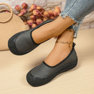 Free Shipping Plus-Size Slip-On Shoes For Women New Autumn Collection Retro Style Soft-Soled Casual Versatile And Perfect For Moms