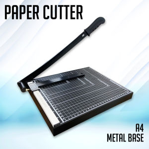 Quaff Paper Cutter Wood & Metal Base With Adjuster A4 Size