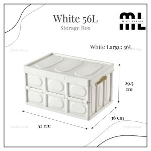 Mins Living 30/56L Multipurpose Foldable Storage Box Organizer Car Storage Plastic Box Toys Bekas Simpanan Barang 折叠收纳箱