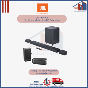 JBL Bar 5.1 - 5.1-Channel 4K Ultra HD Soundbar with True Wireless Surround Speakers