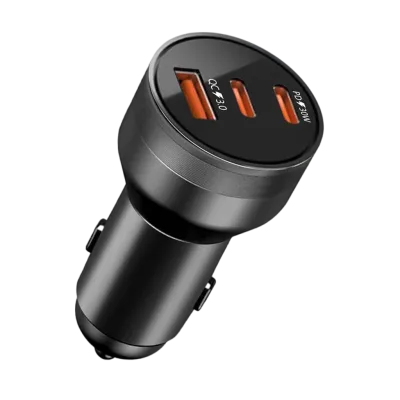 Super Fast Car Charger PD 30W QC 3.0 USB Dual Type C Charger Adapter for iPhone 15 14 13 Pro Huawei Samsung
