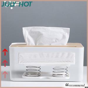 [JULYHOT] Creative Spring Holder Tissue Box Automatic Lift Spring Loaded Tissue Box Tissue Spring Bracket Car Tissue Box Spring Holder